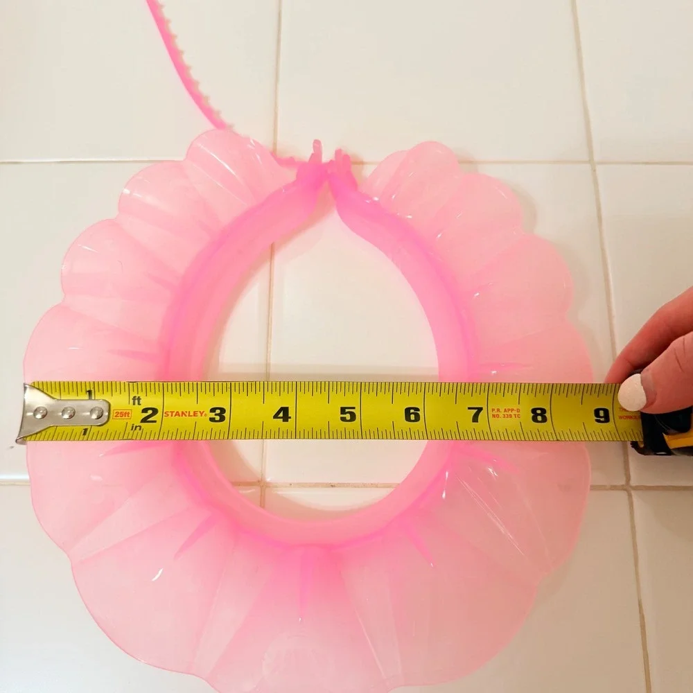 Pink Adjustable Baby Bath Visor Shampoo Shield for Hair Washing Water Guard